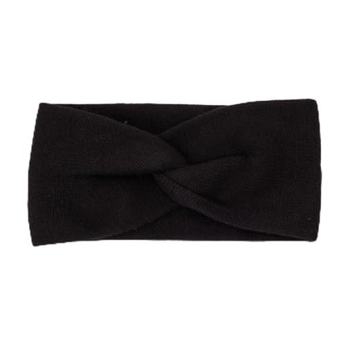 Kaffe Damen Headband Knitted Accesory Slim Fit Wide with Knot Detail Kapuze, Tiefschwarz, One Size von KAFFE