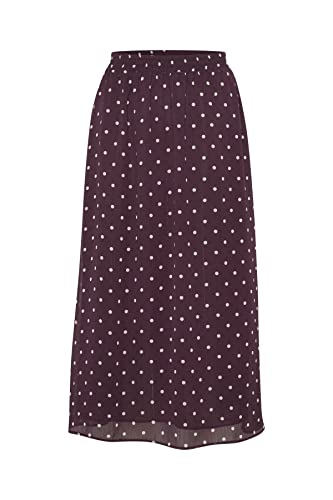 Kaffe Damen KAsimi Skirt Rock, Winetasting/Sand Dot Print, 38 von KAFFE