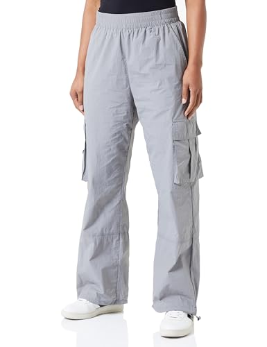 Kaffe Damen Women's Cargo Pants Casual Fit High-Waisted Elastic Waist Drawstring Cuff Hose, Frost Gray, von KAFFE