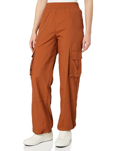 Kaffe Damen Women's Cargo Pants Casual Fit High-Waisted Elastic Waist Drawstring Cuff Hose, Rawhide, von KAFFE