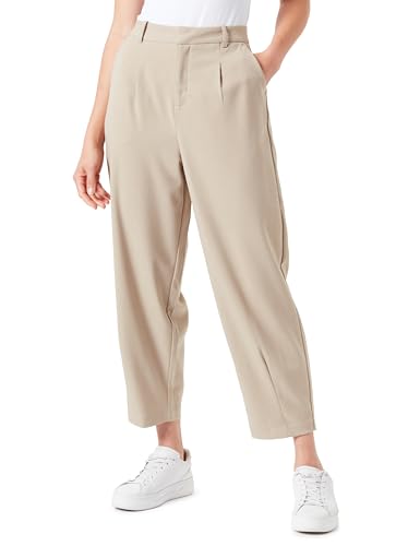 Kaffe Damen Women's Trousers Cropped Length Tapered Legs High-Waisted Regular Waist Hose, Chinchilla, Kaffe Damen Women's Trousers Cropped Length Tapered Legs High-Waisted Regular Waist Hose, Chinchilla, von KAFFE