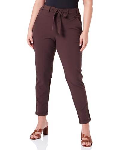 Kaffe Damen Women's Trousers High Waisted Cropped Length Tying Belt Regular Fit Hose, Java, von KAFFE