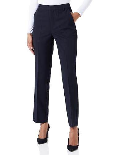 Kaffe Damen Women's Trousers Regular Fit Zipper Fastening Cropped Length Straight Legs Hose, Midnight Marine, von KAFFE
