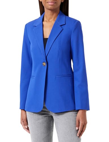 Kaffe Damen, einreihig, Revers, Normale Passform, Jetted Pockets Blazer, blau, 40 von KAFFE