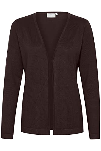 KAFFE Strickjacke KAfenia Damen Strickjacke Langarm Offen V-Ausschnitt Lang Cardigan Java S von KAFFE