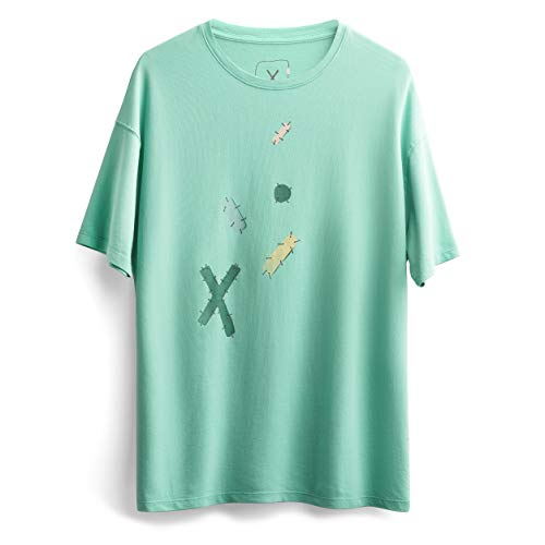 KAFT Herren Design Bedrucktes T-Shirt mit Rundhalsausschnitt Relax Fit 100% Baumwolle - BLASKA TURQUOIS Medium von KAFT