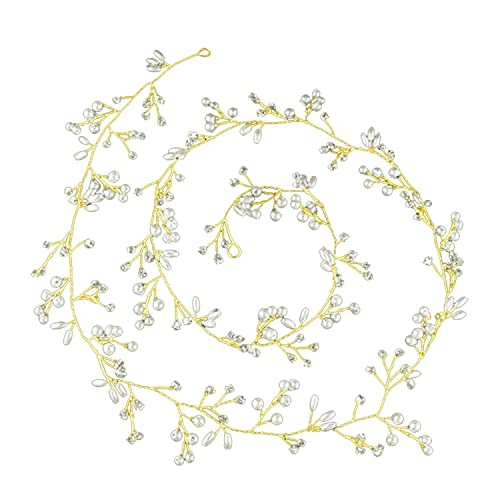 KAHAAN Tiara für Frauen und Mädchen, florale Haarrebe für Frauen, Braut-Haarrebe, Tiara, Stirnband, Haarschmuck, Hochzeitsschmuck für Mädchen und Frauen, Braut-Haarschmuck für Hochzeit, 1 Stück, Gold KAHAAN Tiara für Frauen und Mädchen, florale Haarrebe für Frauen, Braut-Haarrebe, Tiara, Stirnband, Haarschmuck, Hochzeitsschmuck für Mädchen und Frauen, Braut-Haarschmuck für Hochzeit, 1 Stück, Gold von KAHAAN