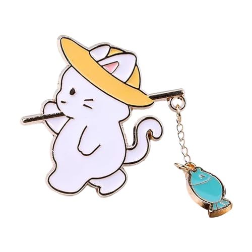 1.angler Brosche Legierung Metall Pin Lebendig Fisch Design Kompakt 4 Cm Schmuck Für Kinder Erwachsene Tierliebhaber Doppelte Katzen Fischerei Brosche von KAHDGSS