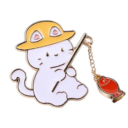 1.angler Brosche Legierung Metall Pin Lebendig Fisch Design Kompakt 4 Cm Schmuck Für Kinder Erwachsene Tierliebhaber Doppelte Katzen Fischerei Brosche von KAHDGSS