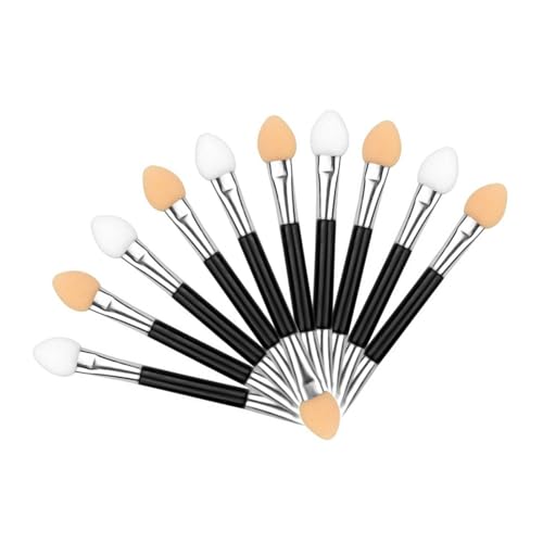 10 PCs Lidschattenbürsten Doppelseitige Lidschatten Applikatoren Make Up Pinselschwamm Pinsele Augen Make Up Werkzeug Für Frauen von KAHDGSS