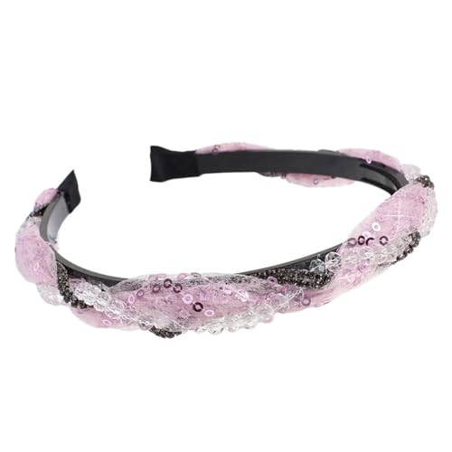 Ästhetisches Haarband mit Strasssteinen, Netzstoff, für Damen und Mädchen, französischer Haarreifen, elegante Haarstyling-Dekorationen von KAHDGSS