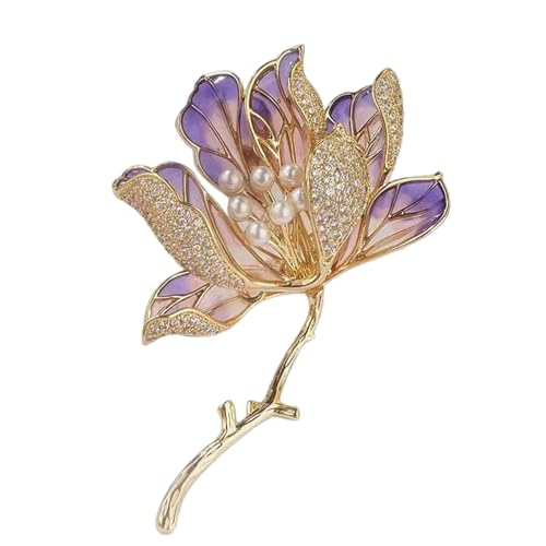 Anmutige Legierung Und Emaillierte Crabapple Brosche Pin Für Frauen Mode Corsage Schmuckzubehör Für Kleider Und Taschen Handgefertigte Blumenstift von KAHDGSS