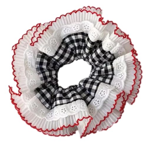 Aufwändiger gerüschter Haargummi für Damen, schöne Spitzen-Haargummis, mehrlagig, Haargummi, Volant Aufwändiger gerüschter Haargummi für Damen, schöne Spitzen-Haargummis, mehrlagig, Haargummi, Volant von KAHDGSS