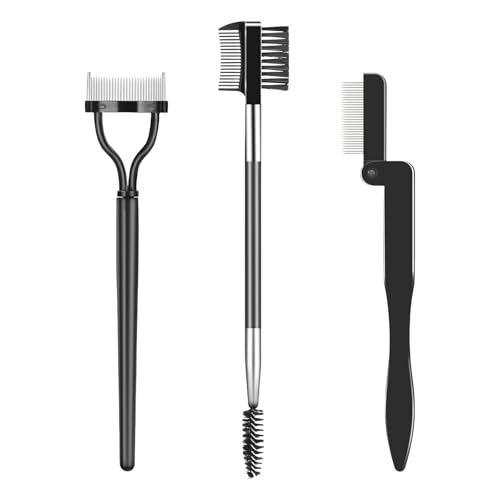 Augenbrauenpinsel & Wimpernabscheider Und Brow Comb Lash Spoolie Pinsel Mascara Kamm Comb Grooming Pinsel 3pcs Augen Make Up Werkzeuge von KAHDGSS