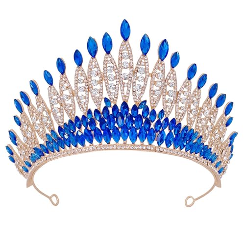 Braut Kopfbedeckung Mit Schimmernden Strasssteinen Farbenfrohe Kristalle Tiaras Für Hochzeit von KAHDGSS