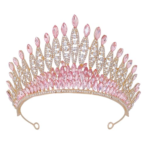 Braut Kopfbedeckung Mit Schimmernden Strasssteinen Farbenfrohe Kristalle Tiaras Für Hochzeit von KAHDGSS