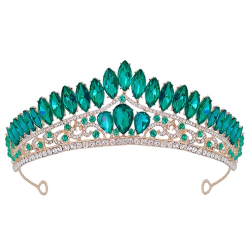 Bunte Strasssteine ​​Kronen Schimmernde Haardekoration Für Hochzeitsfeiern Bridals Head Accessoires Party Kopfstück Elegante Kostümschmuck von KAHDGSS