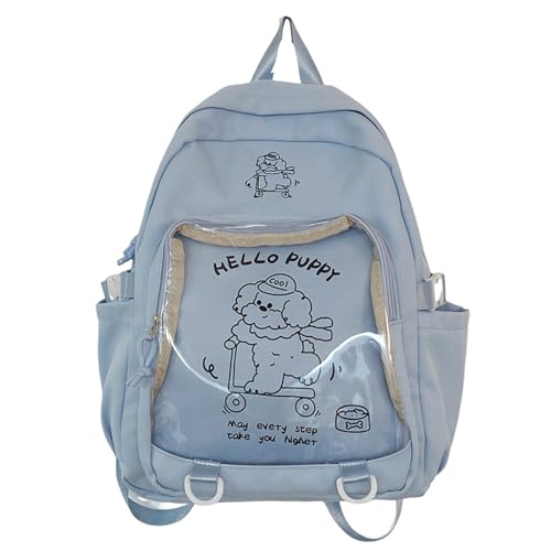 Clear Pin Display Itabag Rucksack Für Teenager Girl Frauen Japanisch Große Kapazität Rucksack School Tasche Freizeitstraße von KAHDGSS
