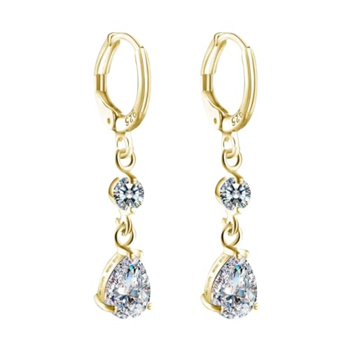 Damen Dangle Hoop Ohrring Mode Zirkonia Ohrring Set Mit Wasserverteidiger Charme Für Versammlungen Partys Huggie Hoops von KAHDGSS