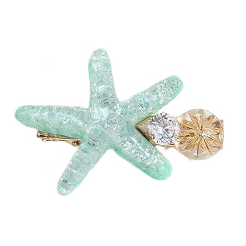 Dekorative Haare Clip Metall Kristall Haarnadel Glänzen Seestärfers Muscheln Dekorationen Styling Haare Barrettes von KAHDGSS