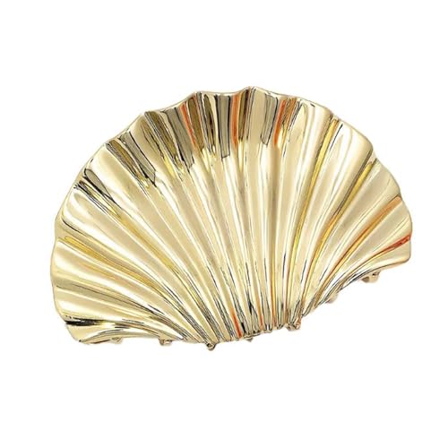 Elegant Gold Metal Shell Hair Claw Clip Für Frauen Praktische Und Stilvolle Erklärungen Party Haarnadel Kopfbedeckung Praktische Haarklamme von KAHDGSS