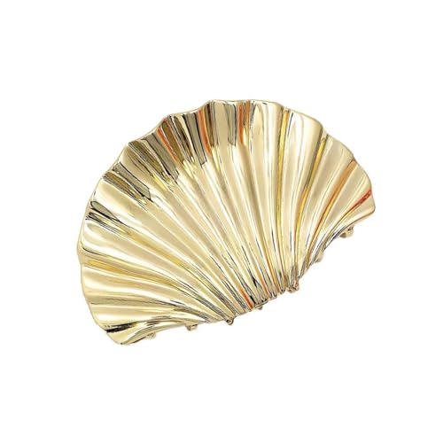 Elegant Gold Metal Shell Hair Claw Clip Für Frauen Praktische Und Stilvolle Erklärungen Party Haarnadel Kopfbedeckung Praktische Haarklamme von KAHDGSS