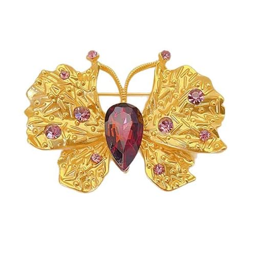 Elegante Goldene Schmetterlingsbroschen Dress Accessoire Brosche Brosche Pin Legierung Textur Perfekt Für Passende Frauen Stilvolle Outfit Party Für Damen von KAHDGSS