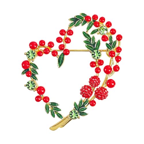 Elegante Obstblatt Brosche Pin Kreative Brosche Einzigartige Pins Rucksack Abzeichen Kleidung Schmuck Legierung Textur Für Mode Look Elegant von KAHDGSS