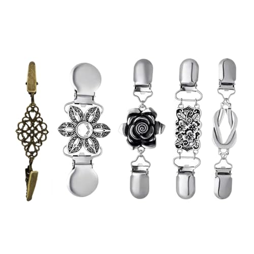 Elegante Pulloverschalklammern Dekorative Brosche Stifte Vintage Cardigan Kragenverschluss Für Frauen Und Mädchen Kreatives Verschluss Design von KAHDGSS