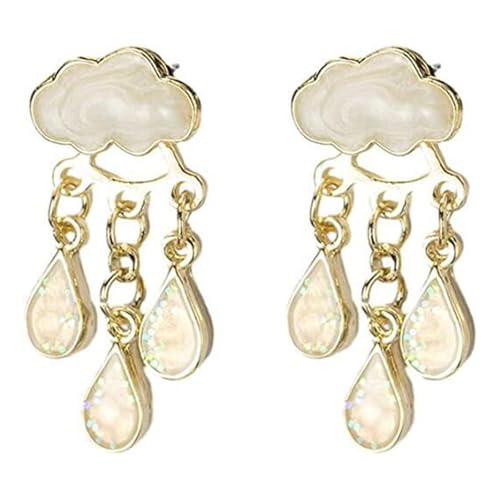 Exquisite Wolken Finden Sie Ohrringe Mit Hängenden Regentropfenkristallen Für Mode Stürmerinnen Wolken Regentropfen von KAHDGSS