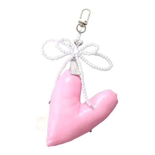 Fashion Bowknot Keychain Phone Charm Stylish Gepolsterte Herztasche Anhänger Keyring Taschen Accessoire Für Rucksack Und Geldbeutelauto Schlüsseldekore von KAHDGSS