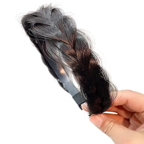 Geflochtenes Haarteil Damen Stirnband Hohe Elastizität Zöpfe Haarschmuck Party Kopfbedeckung für Mädchen und Frauen von KAHDGSS