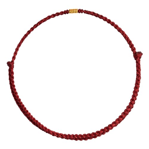 Glücks Und Schutzarmband Für Männer Frauen Handgefertigtes Glückliches Rotes Seilhandkain Mit Goldenen Perlen Verstellbare Armbänder Geschenkarmbänder Für Frauen Handgefertigtes Schmuckarmband von KAHDGSS