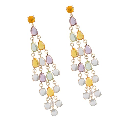 Handgefertigte Quasten Ohrringe Mit Edelsteinen Leichter Kronleuchter Dangle Ohrringe Stylische Frauenpartyzubehör Buntes Edelsteine Schmuck Schmuck von KAHDGSS