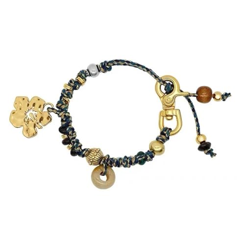 Handgefertigtes Hibiskusblume Gewebtes Armband Stilvoller Schmuck Geschenk Multifunktionaler Schlüsselbund Design Handgelenk Kette Vielseitiger Gewebter Schlüsselbund von KAHDGSS