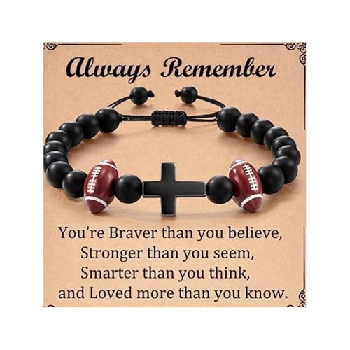 Herren Holzkruzifix Armband Sportstile Handgefertigt Natürliche Holzperlen Schwarze Kabel Casual Athletic Jewelry Geschenk Kruzifix Symbol Athletic Wood Armband von KAHDGSS