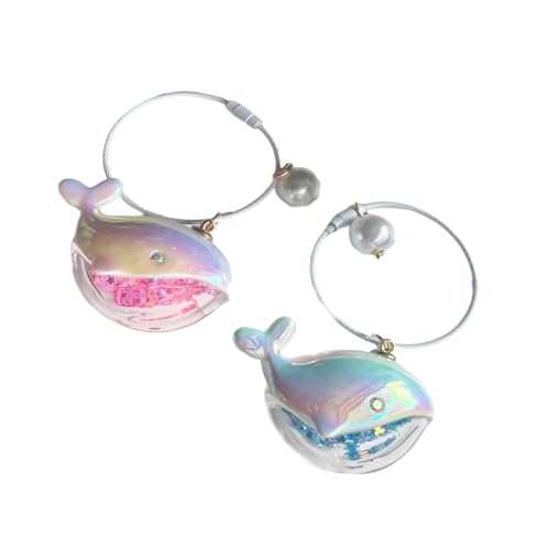 KAHDGSS 1 Paar Acrylwal Schlüsselanhänger wasserdichte Tasche Charme Elegante Beutel Hängende Anhänger Acryl Textur Für Den Täglichen Gebrauch Oder Die Gegenwart von KAHDGSS