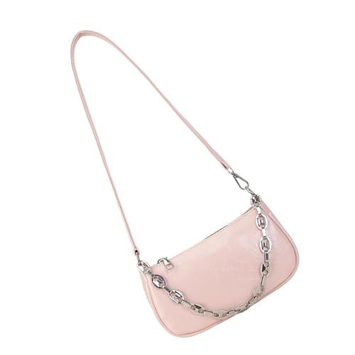 KAHDGSS 1. Metallketten Crossbody Tasche Einstellbare PU Schultertasche Leichtes Multi Tocket Kompakt Täglich Verwenden Modische Umhängetasche von KAHDGSS