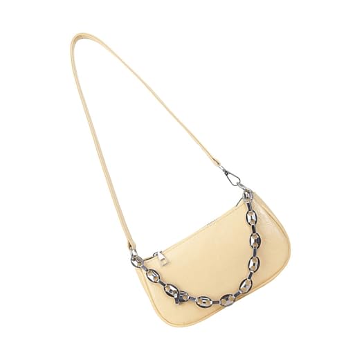KAHDGSS 1. Metallketten Crossbody Tasche Einstellbare PU Schultertasche Leichtes Multi Tocket Kompakt Täglich Verwenden Modische Umhängetasche von KAHDGSS