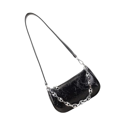 KAHDGSS 1. Metallketten Crossbody Tasche Einstellbare PU Schultertasche Leichtes Multi Tocket Kompakt Täglich Verwenden Modische Umhängetasche von KAHDGSS