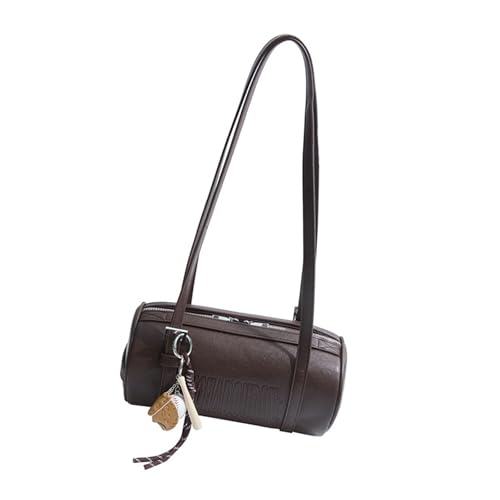 KAHDGSS 2025 Winterkollektion Frauenzylinder Handtasche Stylische PU Leder Umhängetasche Multifunktionales Crossbody Geldbörse PU Leder Geldbeutel von KAHDGSS