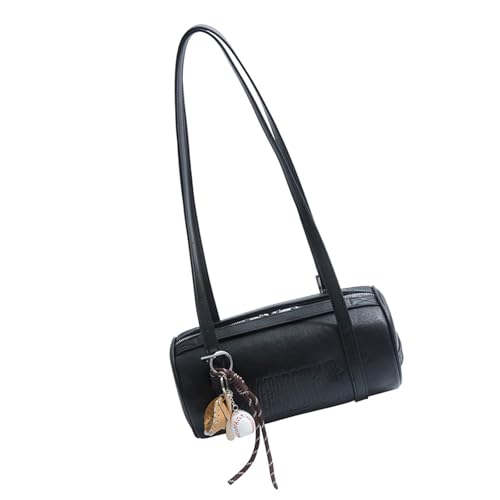 KAHDGSS 2025 Winterkollektion Frauenzylinder Handtasche Stylische PU Leder Umhängetasche Multifunktionales Crossbody Geldbörse PU Leder Geldbeutel von KAHDGSS