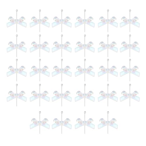 KAHDGSS 28 Creative Clear Clear Bowknot Perlen Schmuck Verzierungen Accessoires Für Schmuckdesigner Und Bastelbegeisterte Supplies von KAHDGSS