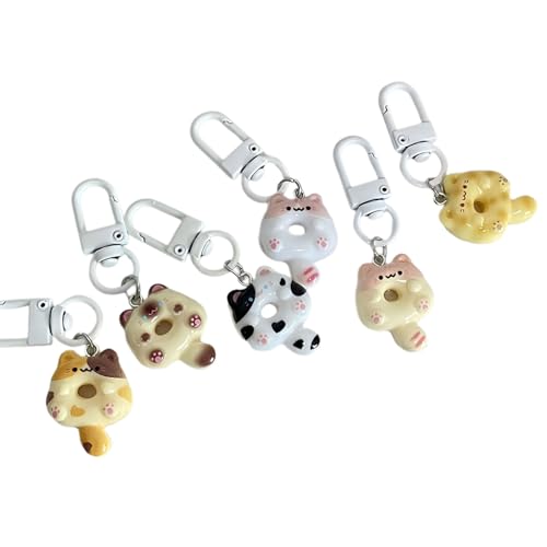KAHDGSS 6pieces Cats Telefonkette Modetasche Accessoire Stylische Katzen Telefon Anhänger Harz Textur Geeignet Für Einzigartige Heimdekore von KAHDGSS