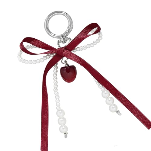 KAHDGSS BOWS Schlüsselbeutel Zauber Für Frauen Geldbeutel Handtasche Rucksack Anhänger Autoschlüsselring Ästhetischer Schlüsselbund Charme von KAHDGSS