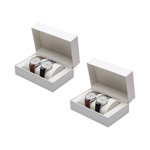 KAHDGSS Beobachtungsschachtel Für Männer Luxus PU Leder Displayhüllen Mit Zwei Schichten Aufbewahrungs Und Schutz 2-Pack Set PU Leder Display Box von KAHDGSS