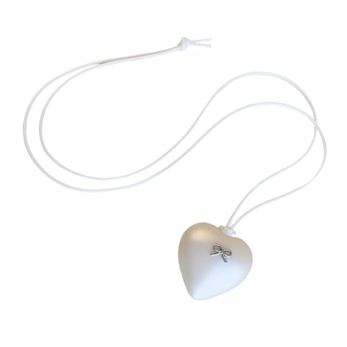 KAHDGSS Bowknot Heart Anhänger Halskette Mode Halspiece Accessoire Verstellbar von KAHDGSS
