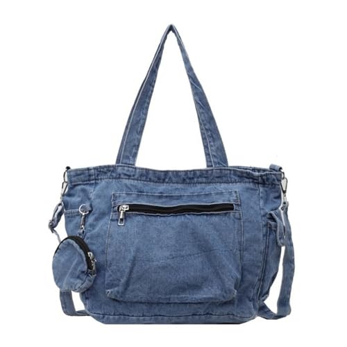 KAHDGSS Casual Jeans Handtasche Mit Verstellbarem Gurt Crossbody Tasche Mode Schulterbeutel Für Tägliche Pendelverkehrs Und Schulverkehrsumschnittsbeutel von KAHDGSS