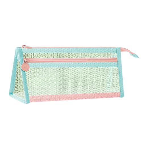 KAHDGSS Clear Pencil Case Doppelschichten Bleistiftbeutel Stifthalter Großkapazität Stiftbeutel Zurück In Die Schulmaterial Für Mädchen Doppelschichten Mesh Bag Clear Case Organisatoren von KAHDGSS