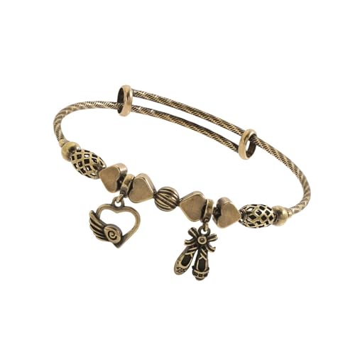 KAHDGSS Cool Einzigartige Vintage Armreifen Punk Geometrische Armbänder Party Schmuck Messing Textur Geeignet Für Frauen Und Männer Präsentieren Mädchen Herzarmband von KAHDGSS